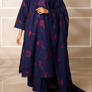 Unstitched Jacquard Cotton 3 Piece