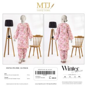 PRINTED KHADDAR 2PCS UNSTITCHED - PINK