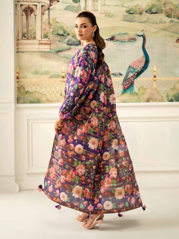 NOA 3-Piece Unstitched Digital Printed Linen Bana Dora Suit - Image 3