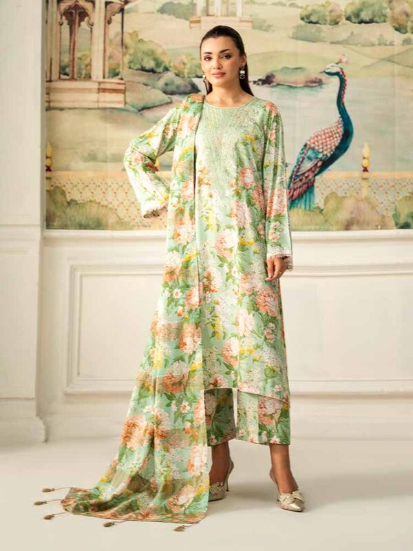 NOA 3-Piece Unstitched Digital Printed Linen Bana Dora Suit – Article-10