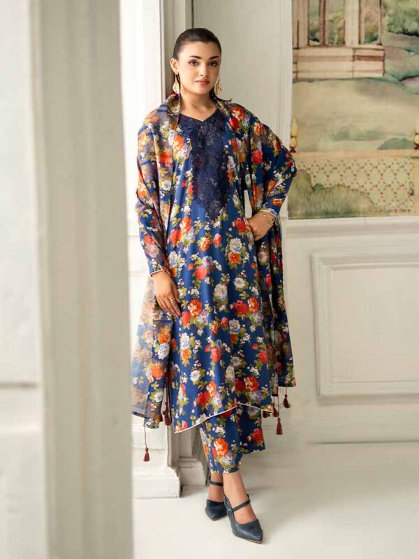 NOA 3-Piece Unstitched Digital Printed Linen Bana Dora Suit – Article-12