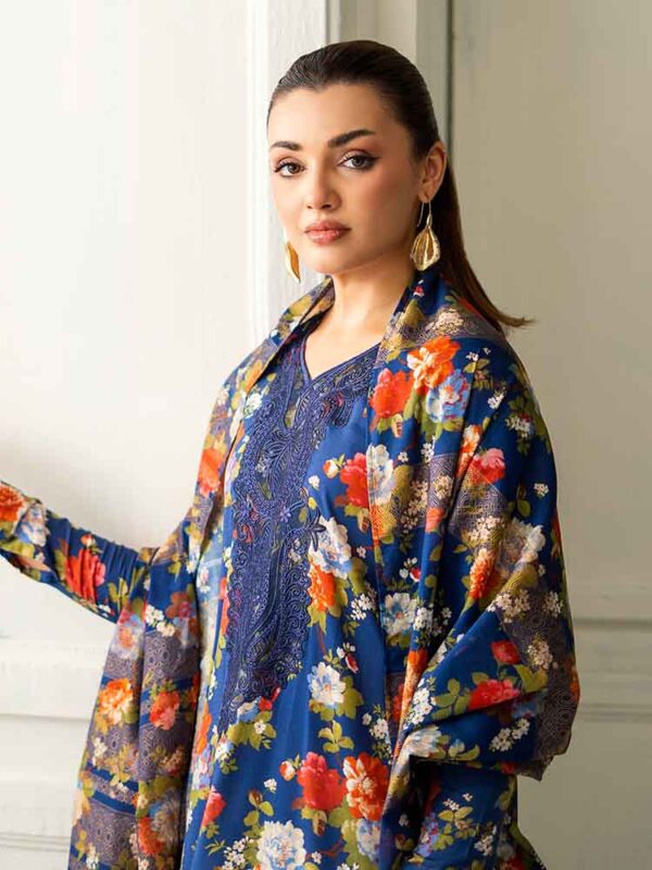 NOA 3-Piece Unstitched Digital Printed Linen Bana Dora Suit – Article-12 - Image 2