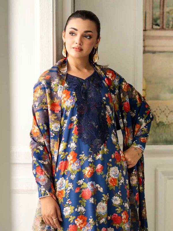 NOA 3-Piece Unstitched Digital Printed Linen Bana Dora Suit – Article-12 - Image 3