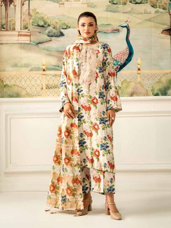 NOA 3-Piece Unstitched Digital Printed Linen Bana Dora Suit – Article-02