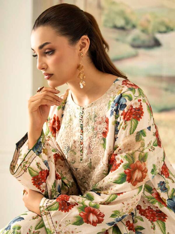 NOA 3-Piece Unstitched Digital Printed Linen Bana Dora Suit – Article-02 - Image 2