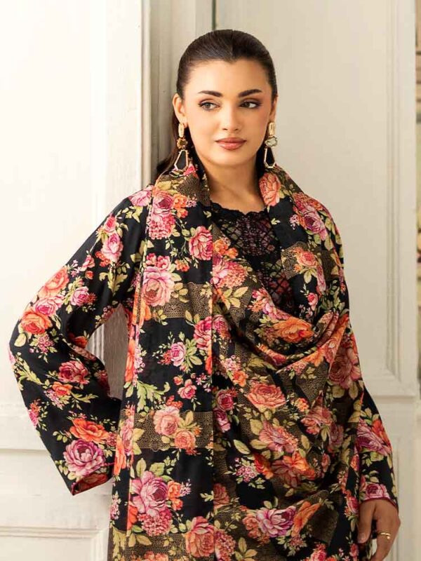 NOA 3-Piece Unstitched Digital Printed Linen Bana Dora Suit – Article-03 - Image 2