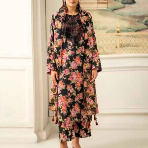 NOA 3-Piece Unstitched Digital Printed Linen Bana Dora Suit – Article-03