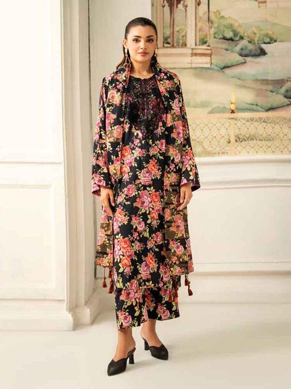 NOA 3-Piece Unstitched Digital Printed Linen Bana Dora Suit – Article-03