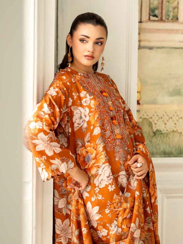 NOA 3-Piece Unstitched Digital Printed Linen Bana Dora Suit – Article-04 - Image 2