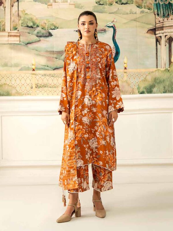 NOA 3-Piece Unstitched Digital Printed Linen Bana Dora Suit – Article-04