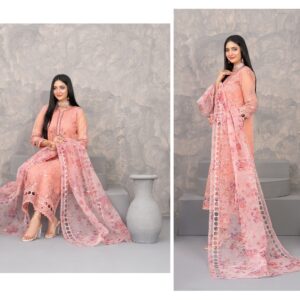 Semi-Stitched Fancy Embroidered Suit D-4270