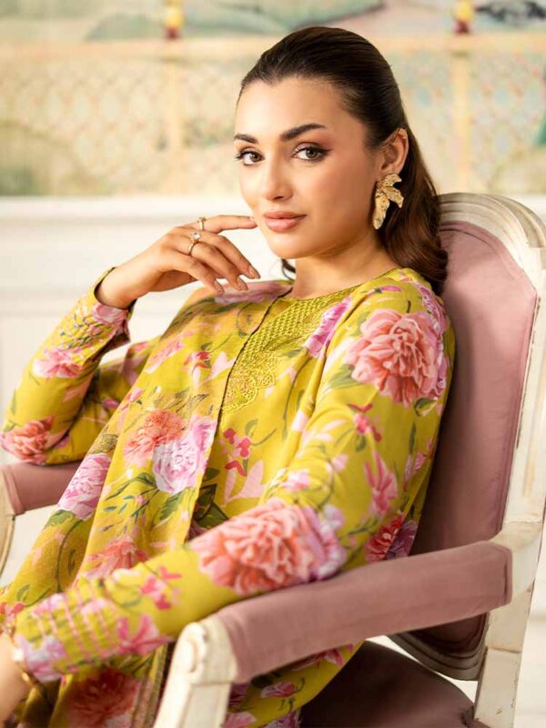 NOA 3-Piece Unstitched Digital Printed Linen Bana Dora Suit – Article-05 - Image 2