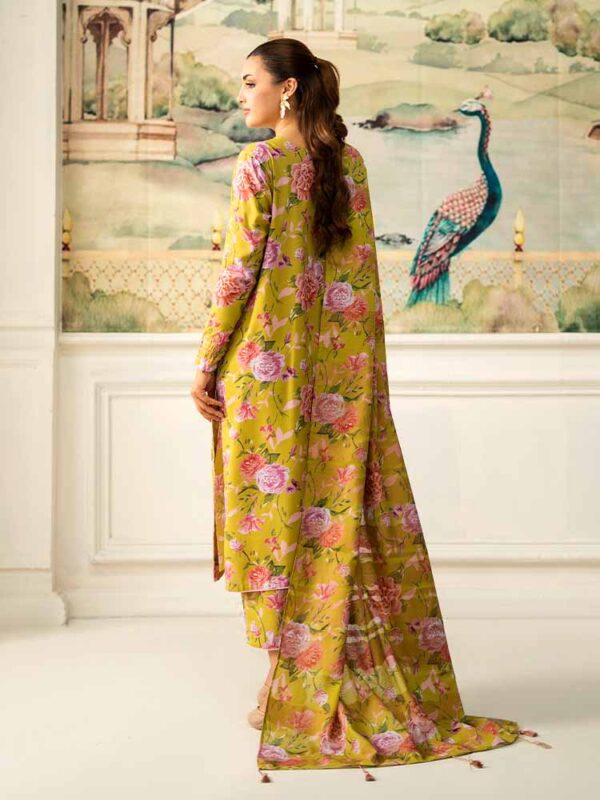 NOA 3-Piece Unstitched Digital Printed Linen Bana Dora Suit – Article-05 - Image 3