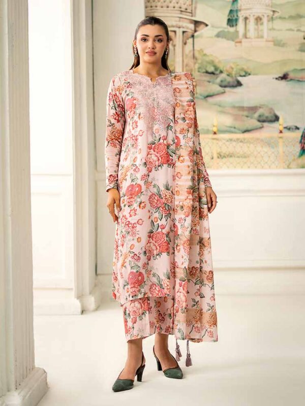 NOA 3-Piece Unstitched Digital Printed Linen Bana Dora Suit – Article-06