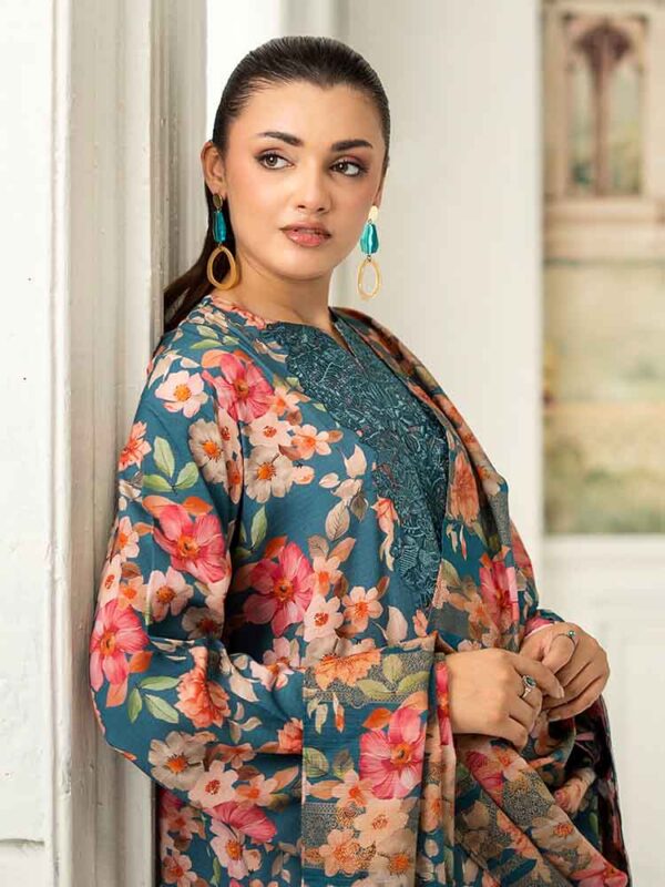 NOA 3-Piece Unstitched Digital Printed Linen Bana Dora Suit – Article-07 - Image 2