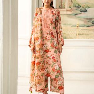 NOA 3-Piece Unstitched Digital Printed Linen Bana Dora Suit – Article-08