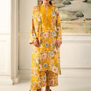 NOA 3-Piece Unstitched Digital Printed Linen Bana Dora Suit – Article-09