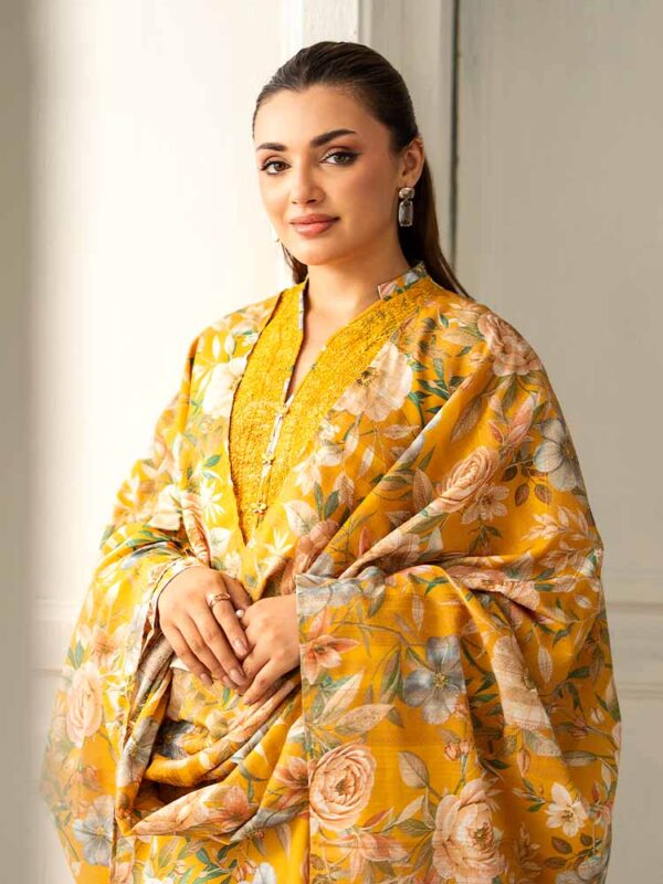 NOA 3-Piece Unstitched Digital Printed Linen Bana Dora Suit – Article-09 - Image 2