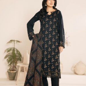 Dhanak Embroidered 3Piece with Silk wool hand-embroidered Kashmiri shawl