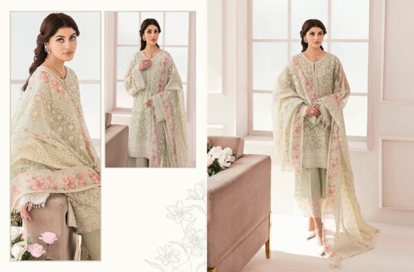 ZOBA – Festive Embroidered 3-Piece Dress FB-91 - Image 2