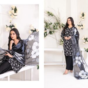 3 Piece Digital Printed Lawn - D-1192