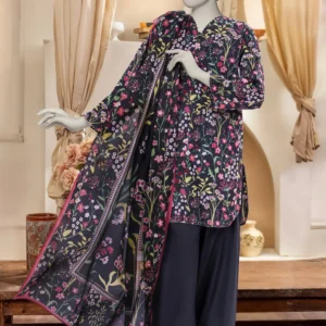 PRINTED TEXTURED CAMBRIC 3PCS UNSTITCHED - 4072