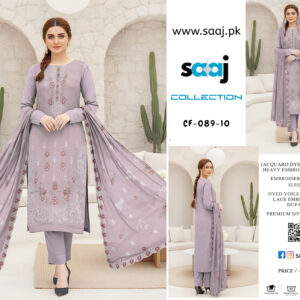 Jacquard Lawn 3-Piece Heavy Embroidered Suit – Cf-089-10