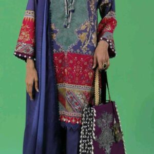 3 Piece Digital Printed Lawn – D-04