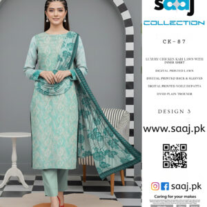 Chicken Kari 3 Piece Lawn Suit - D-03