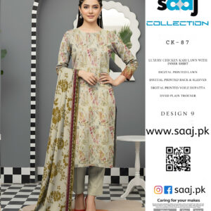 Chicken Kari 3 Piece Lawn Suit - D-09