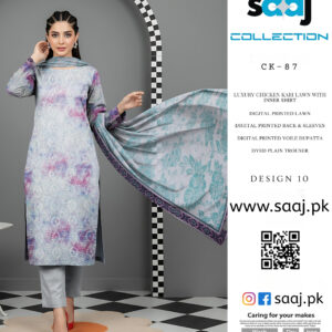 Chicken Kari 3 Piece Lawn Suit - D-10